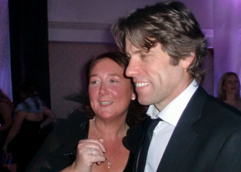 Lisa Quinn with comedian John Bishop